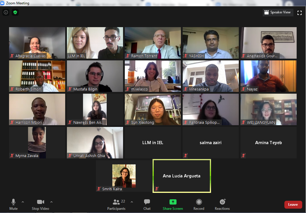 Opening ceremony for the LLM Degree in IEL