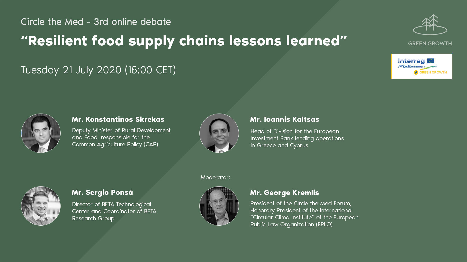 3rd Webinar on lessons learned of the Resilient food from the supply chains