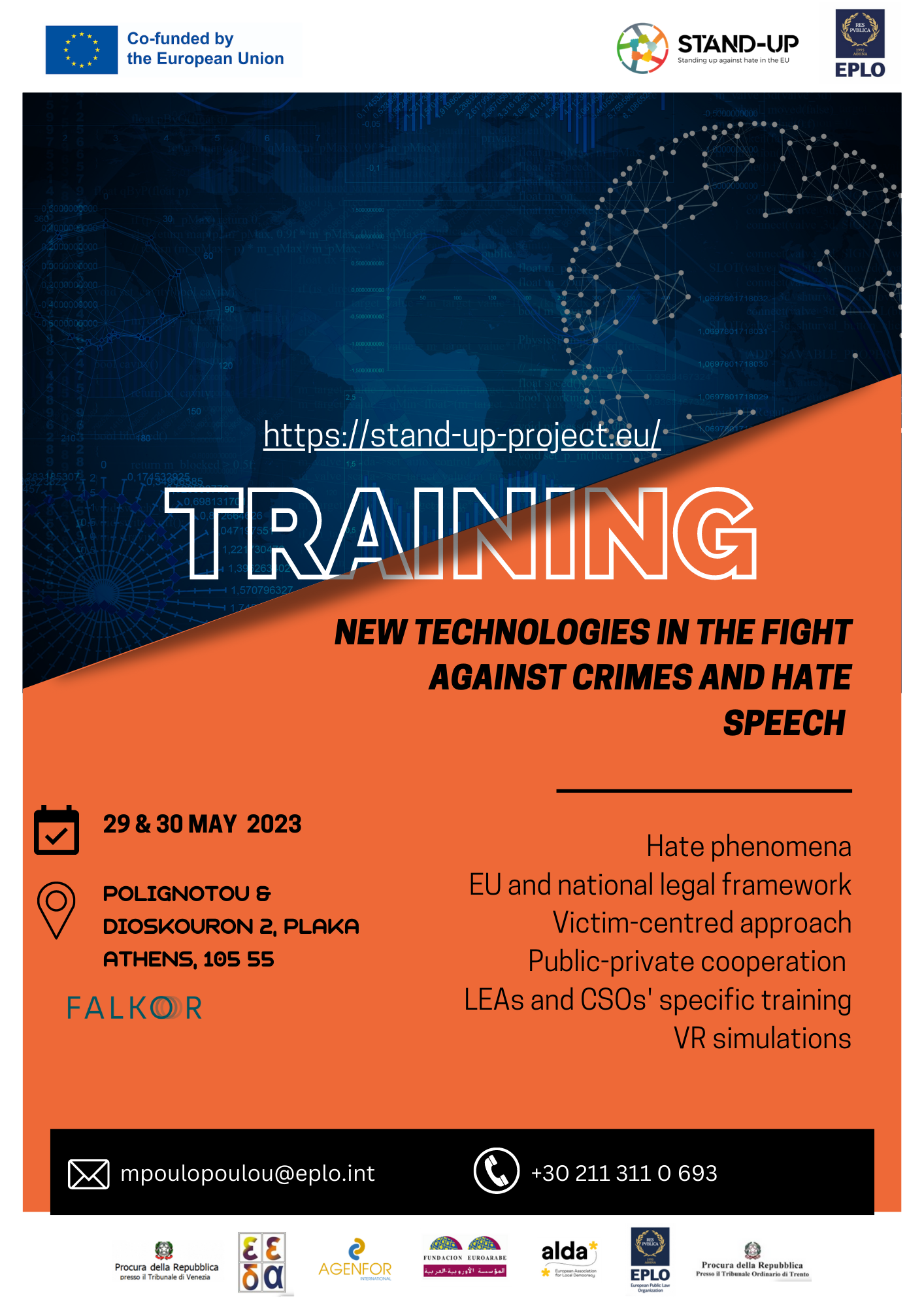STAND-UP project: Call for training on new technologies in the fight against crimes and hate speech