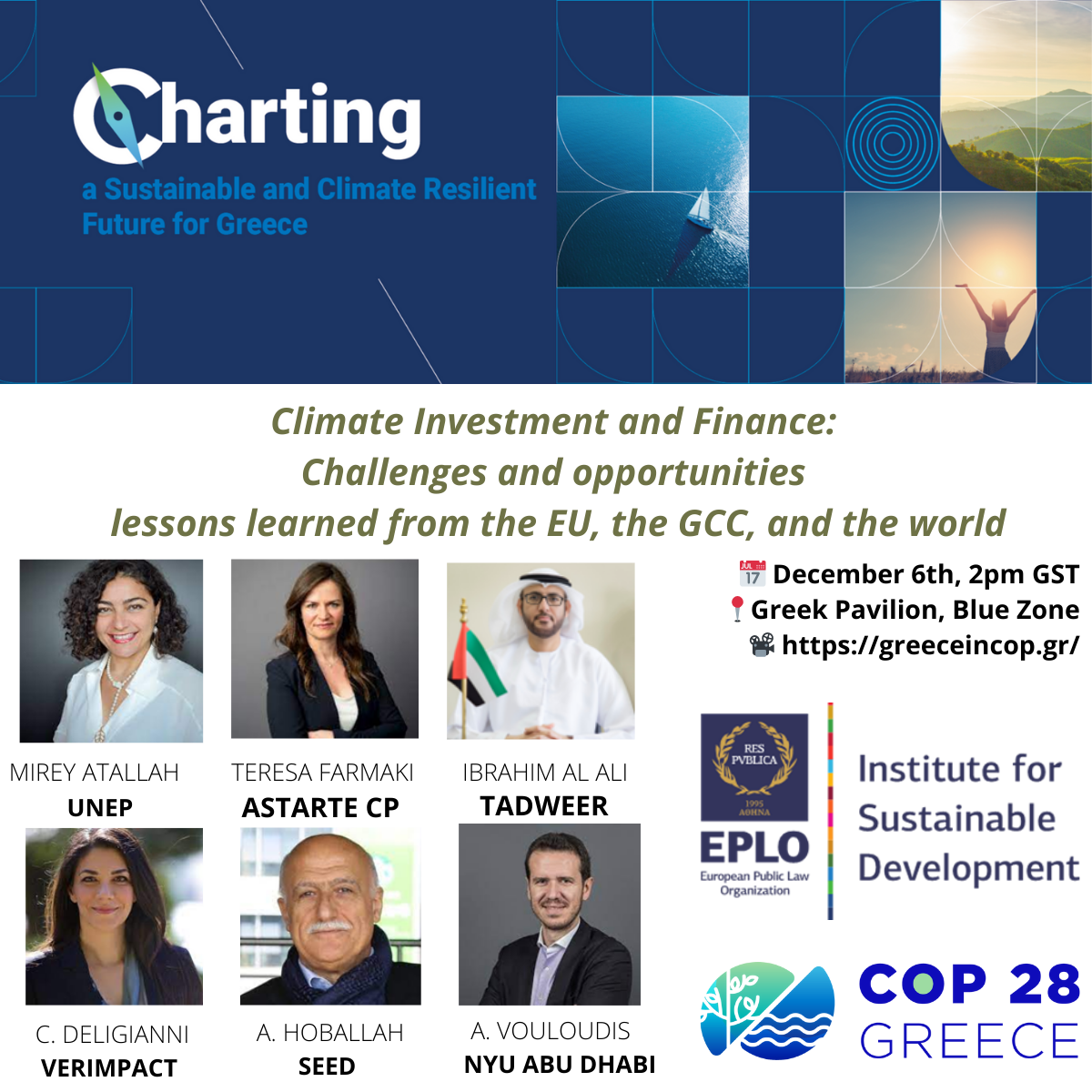 EPLO ISD: Official Side Event on Climate Finance and Investments at COP28
