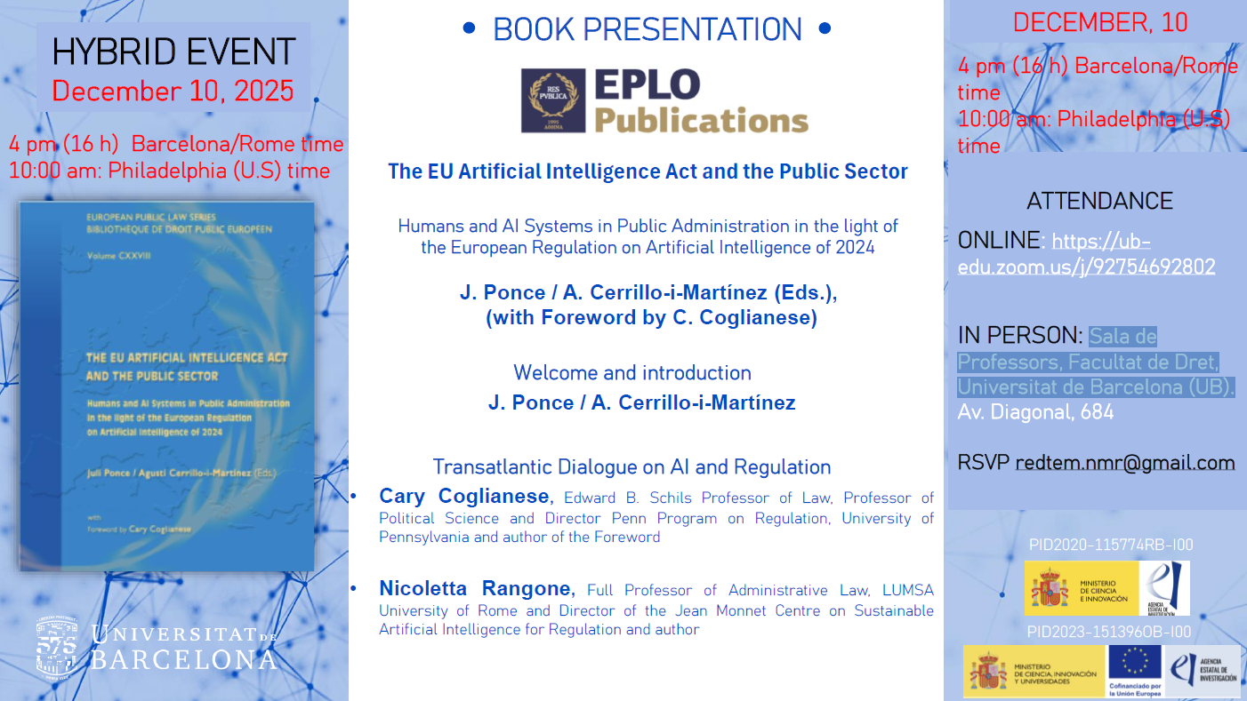 Book Presentation: The EU Artificial Intelligence Act and the Public Sector
