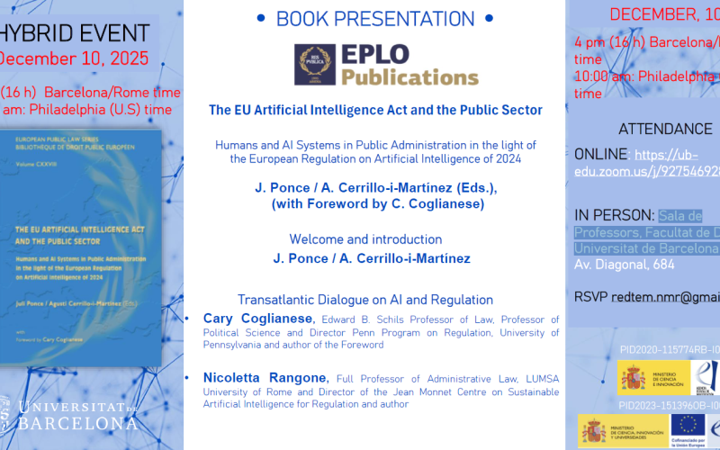 Book Presentation: The EU Artificial Intelligence Act and the Public Sector