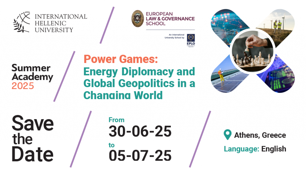 Summer Academy on Energy Diplomacy and Global Geopolitics