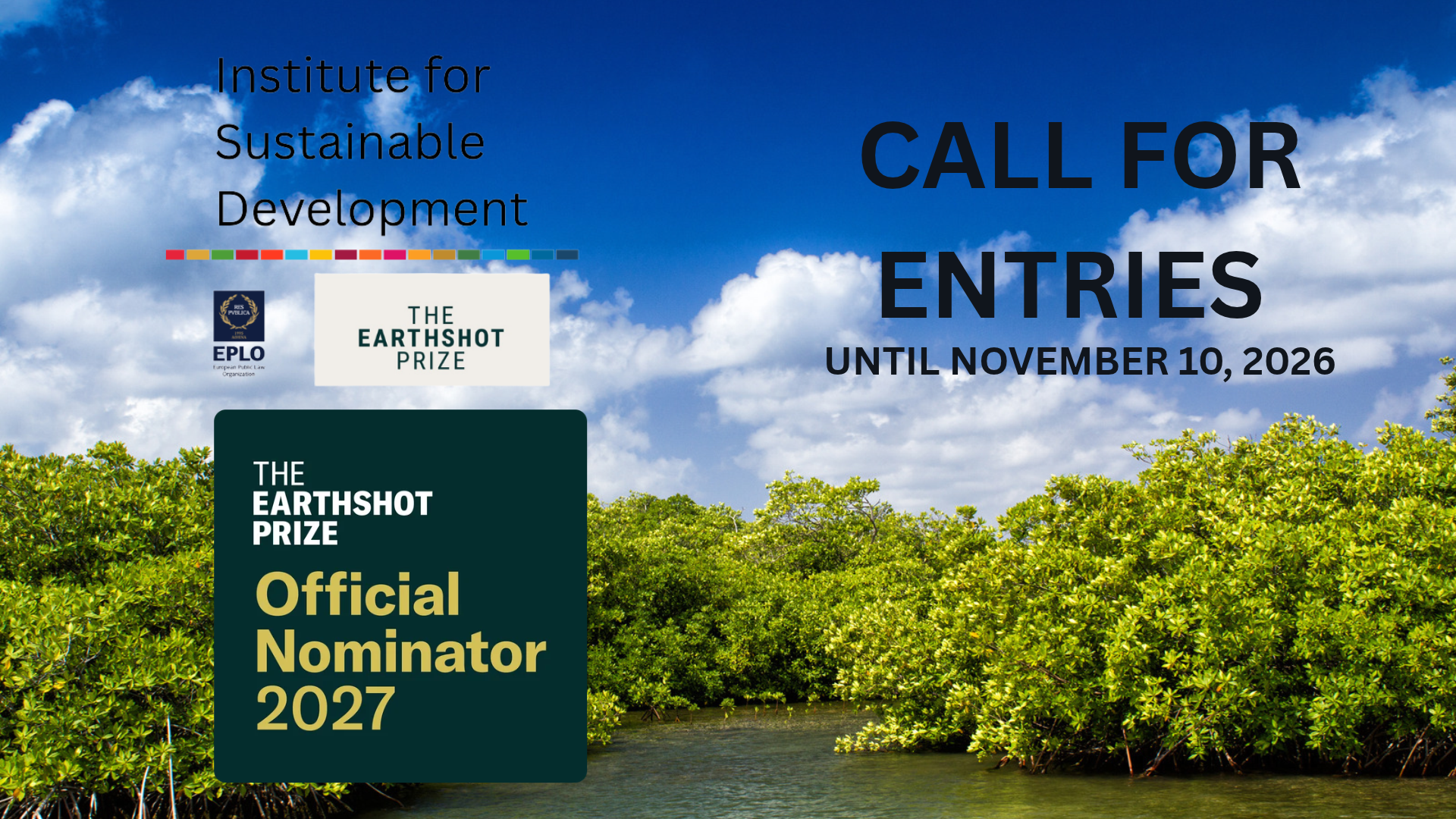 Earthshot Prize 2027: ISD–EPLO Invites Submissions for Environmental Solutions