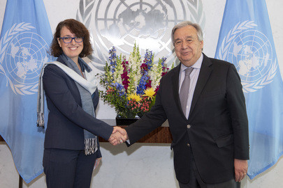 Barbara Faedda presents her credentials to UN Secretary-General