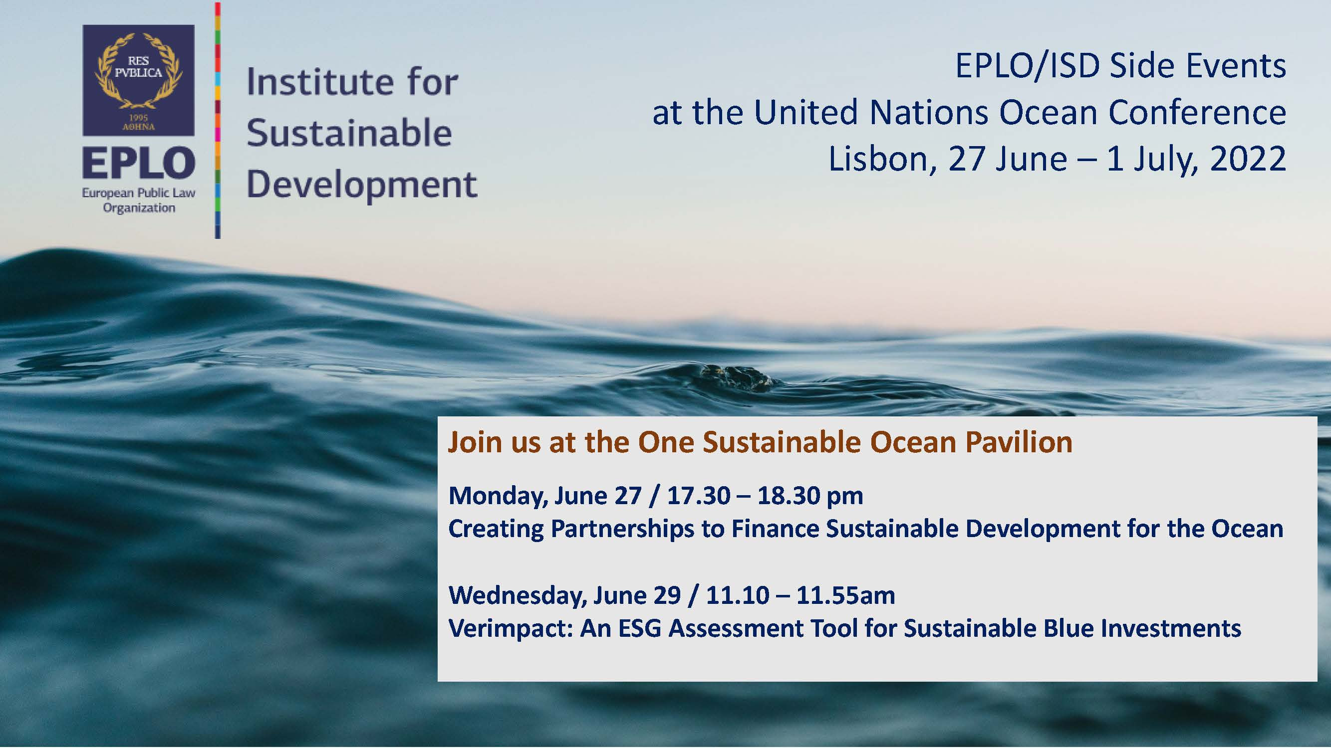 EPLO/ISD Side Event at the UN Ocean Conference