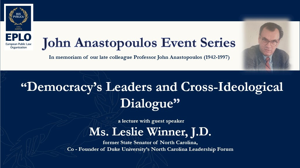 John Anastopoulos event on Democracy’s Leaders and Cross-Ideological Dialogue
