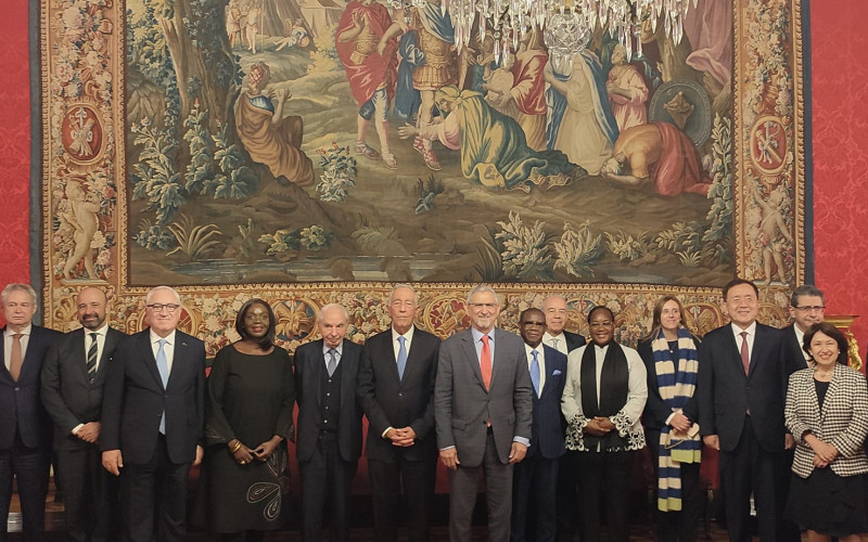 Portuguese President Rebelo De Sousa receives the GRoL Commission members during its 3rd Meeting in Cascais