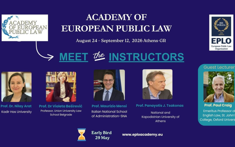 Meet the Instructors of the 2026 Academy of European Public Law