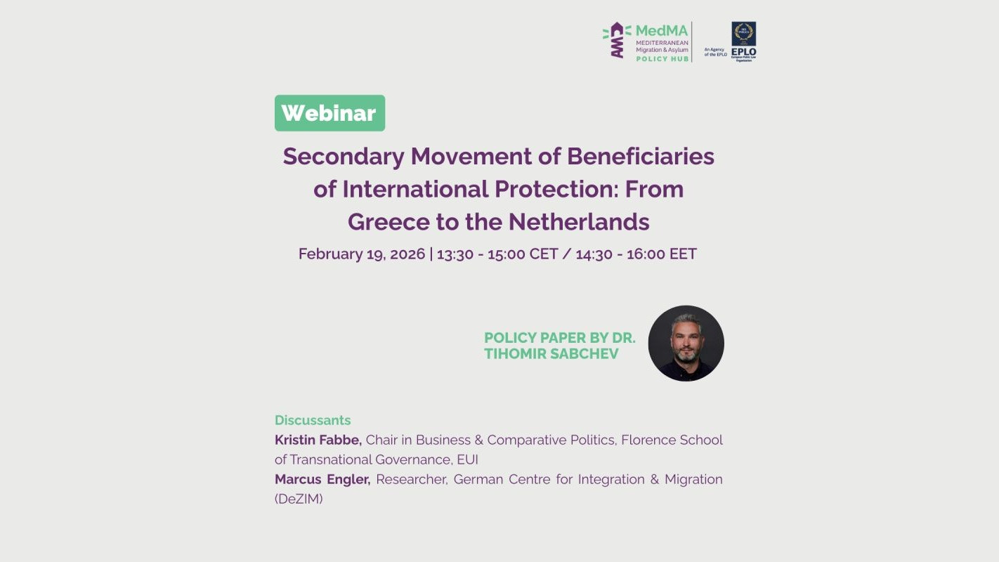 Webinar “Secondary Movement of Beneficiaries of International Protection: From Greece to the Netherlands”