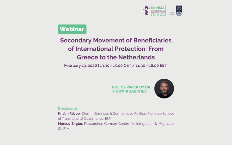 Webinar “Secondary Movement of Beneficiaries of International Protection: From Greece to the Netherlands”