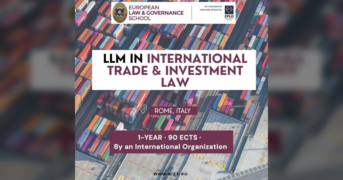 EPLO | Introducing the NEW LLM in International Trade and Investment Law