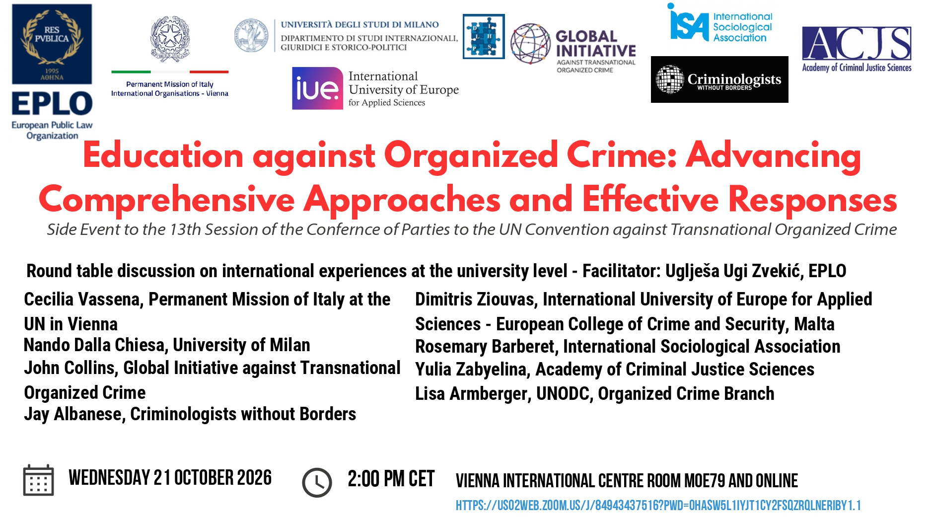 Education against Organized Crime: Advancing Comprehensive Approaches and Effective Responses